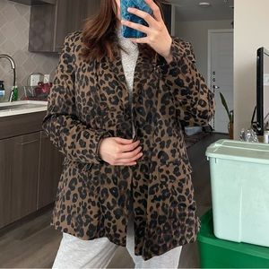 NWT Zara animal print blazer